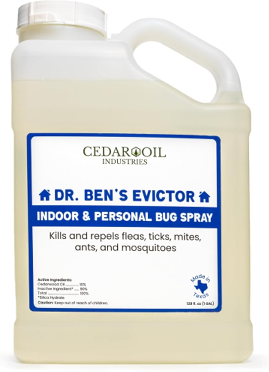 Dr. Ben’s Evictor Indoor & Personal Bug Spray | Fast-Acting Solution, Eco-Friendly & Natural Pest Defense for Home, Family, Pets & Gear - 128 Fluid Oz