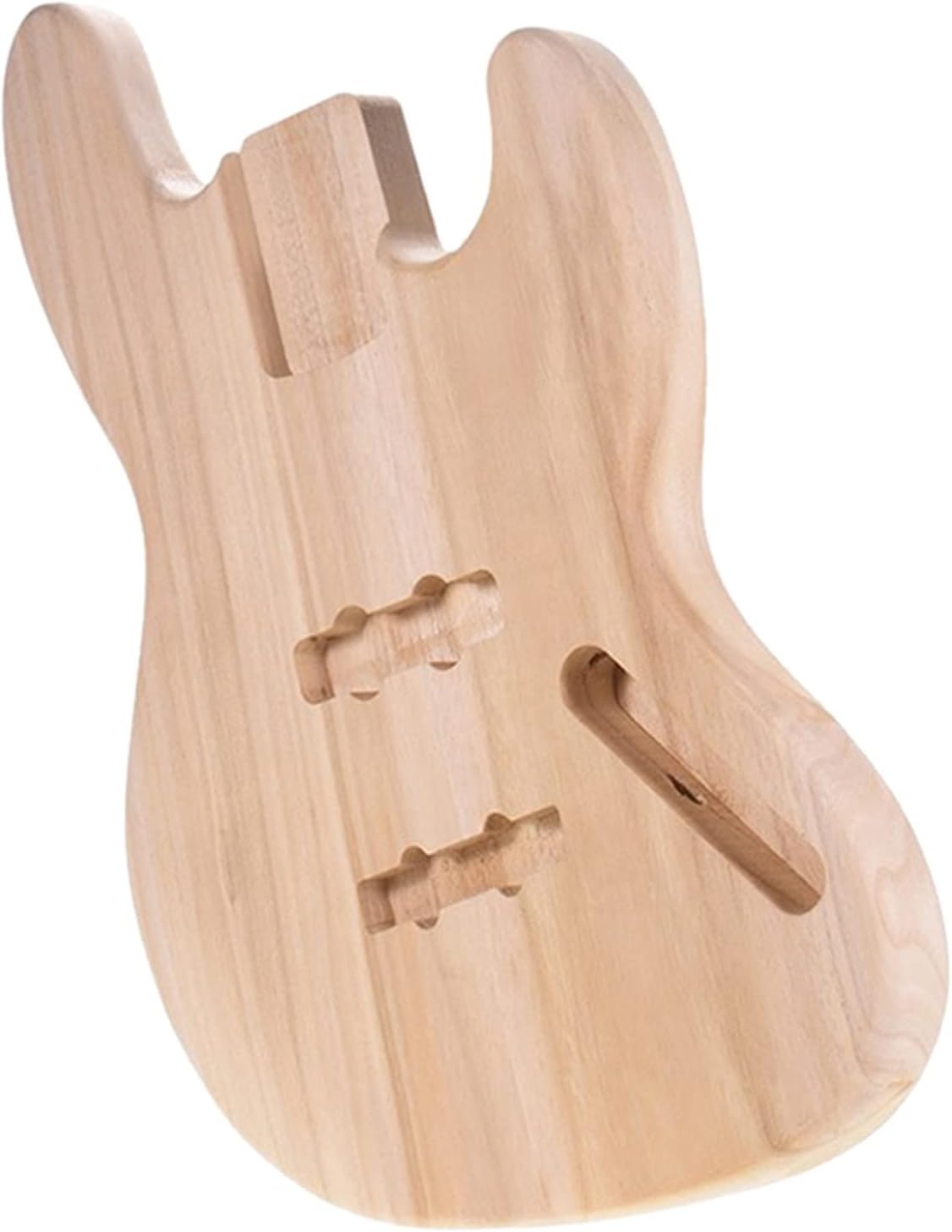 FLFL Unfinished Electric Bass Guitar Body, Bass Sycamore Wood Made Body for Guitar Lovers Unfinished Guitar Kit