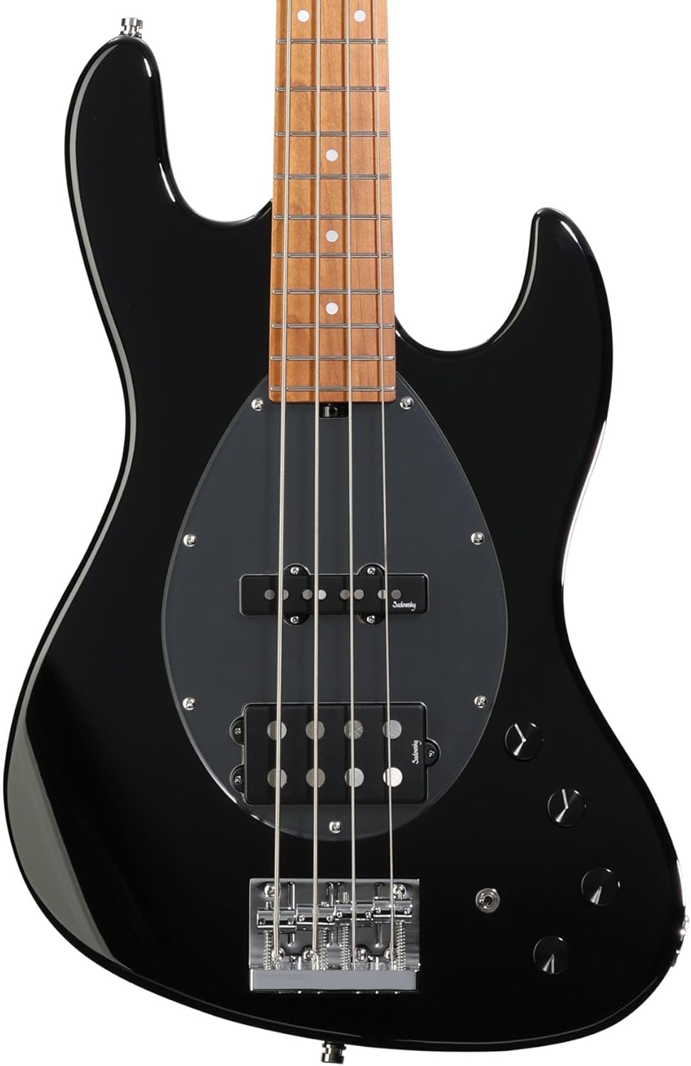 Sadowsky MetroExpress Vintage M/J Bass Guitar - Solid Black, Roasted Maple Fingerboard