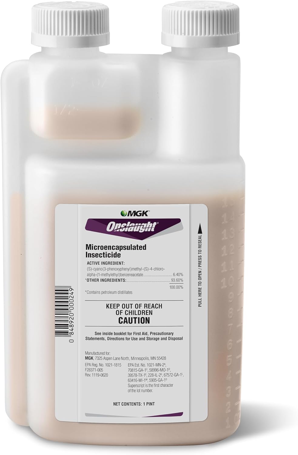 MGK Onslaught® Microencapsulated Insecticide | Indoor/Outdoor Pest Control Concentrate for Food or Non-Food Areas | Cockroach Killer | Long-Lasting Residual Control | 16 Ounces