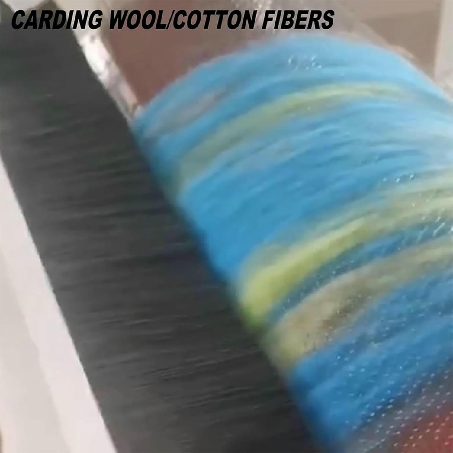 Hand Drum Carder, Manual Wool Carding Machine with Anti-Slip Handle & Aluminum Alloy Speed Change Wheel, Belt Drive & No Electricity Required, for Craft Make Felt Animals~/