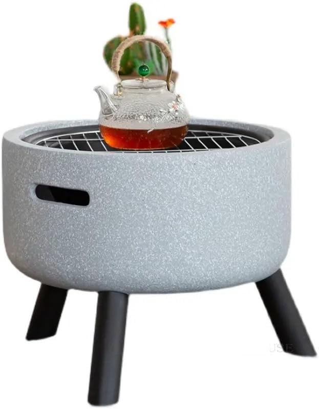 Outdoor Fireplaces Stainless Steel Burning Wood Incinerator Outdoor Camping Burned Stove Hexagonal Table BBQ Grill Folding Portable Fire Pit Fire Pits