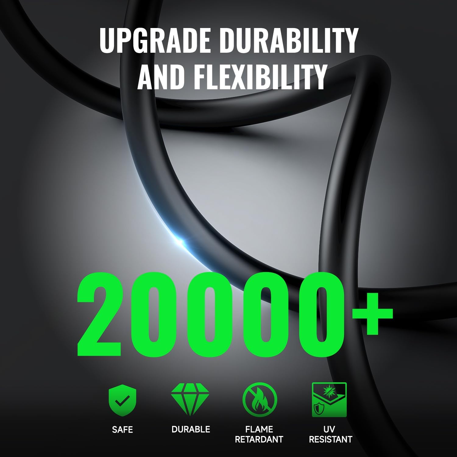 50 Amp 15FT RV Extension Cord Set with Power Inlet Box, Heavy Duty NEMA 14-50P to SS2-50R Generator Cord, 125/250V 12500W Twist Lock Cable for RV, Trailer, Camper, Home Backup