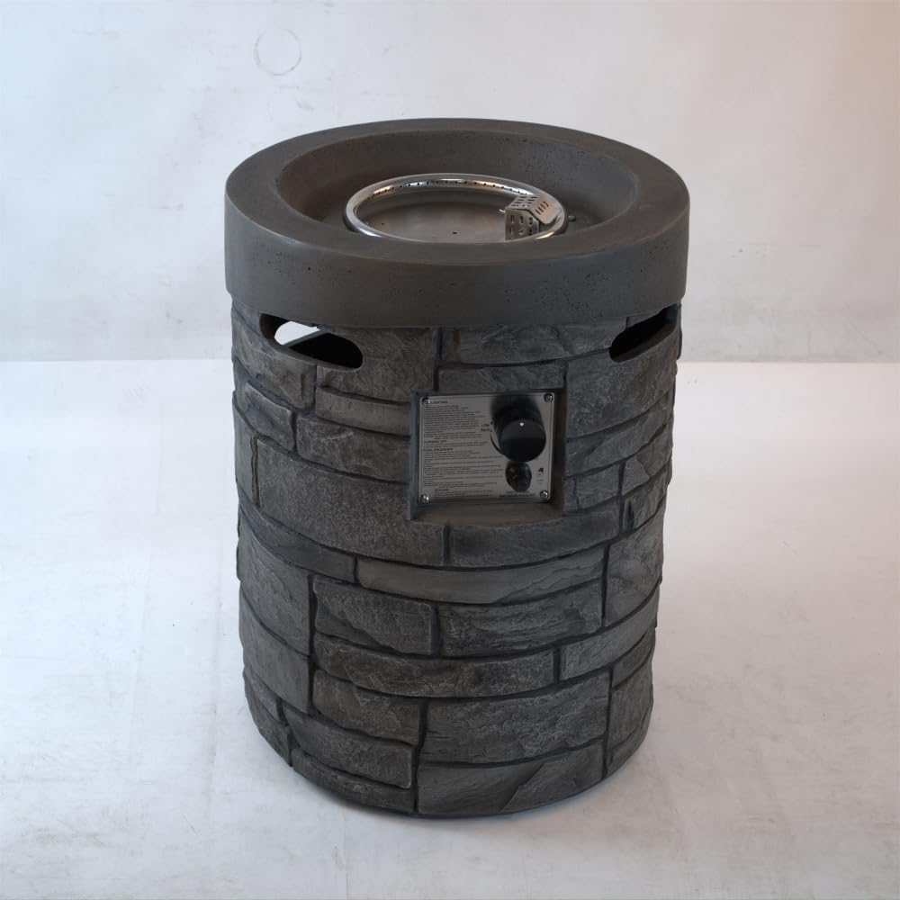 32000 BTU, CSA Certification Diameter 20 Inch Round Outdoor Gas Fire Pit,Contain 2.5kg Lava Stone and Rainproof Cover,Suitable for Outdoor Garden