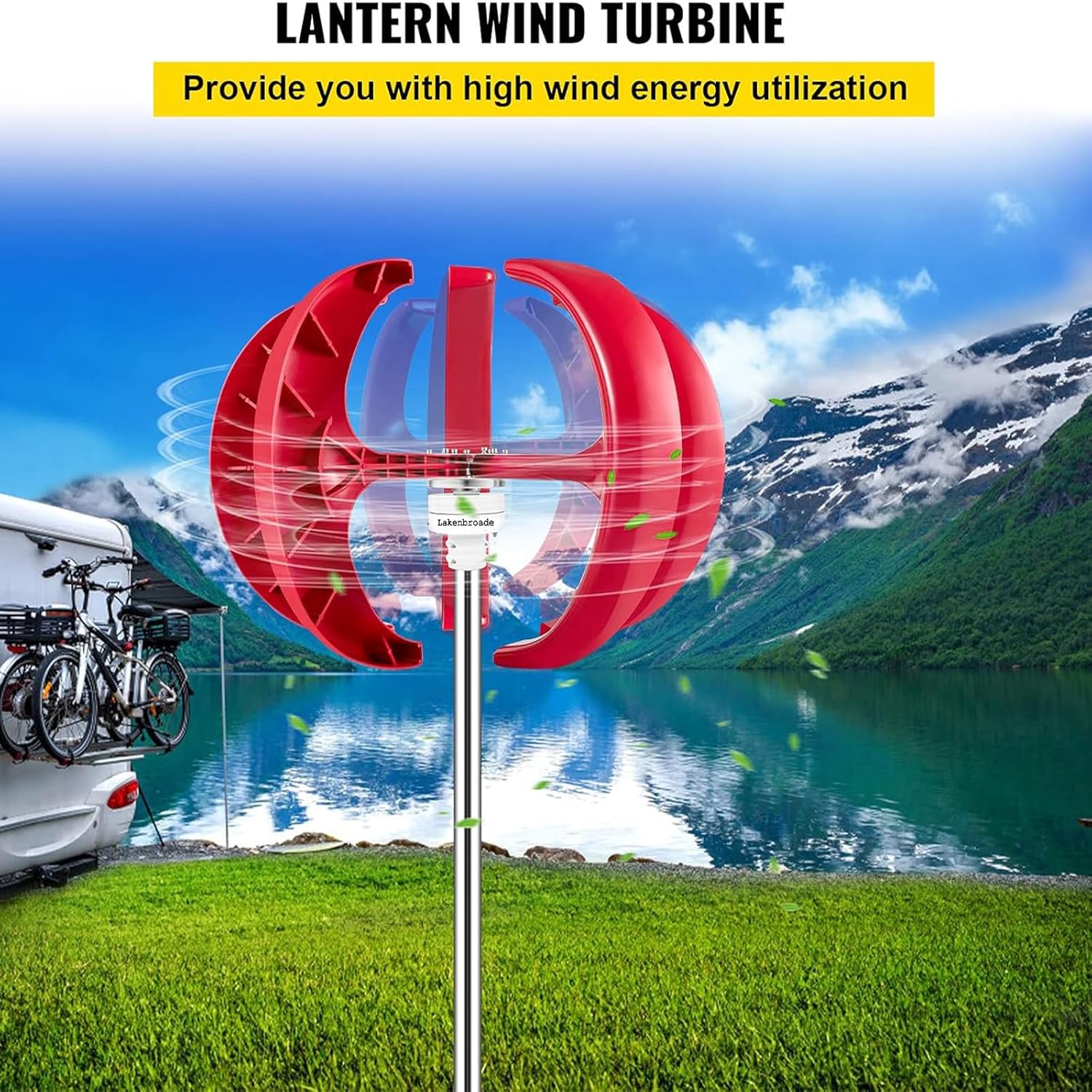 15000W/20000W Wind Turbine Generator with Controller,12V/24V/ 5 Blade Windmill Generator Wind Turbine Businesses Turbine Generator Kit for Home Camping,15000W-12V