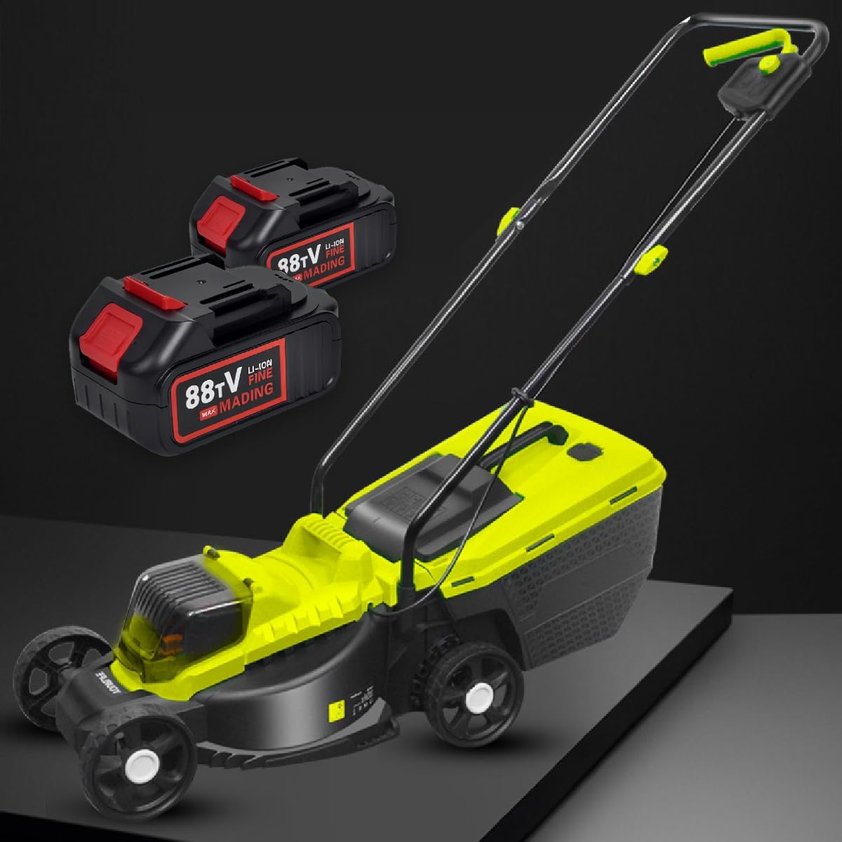 High Power Lawn Mower, Lithium Battery Lawn Mower, 40v High Power Brushless Motor, 3 Gears Height Adjustment, Suitable for Yard, Lawn, Garden