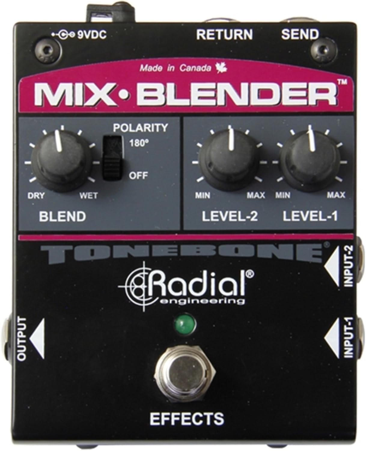 Radial Mix-Blender Dual Instrument Buffer, Mixer, and FX Loop Interface