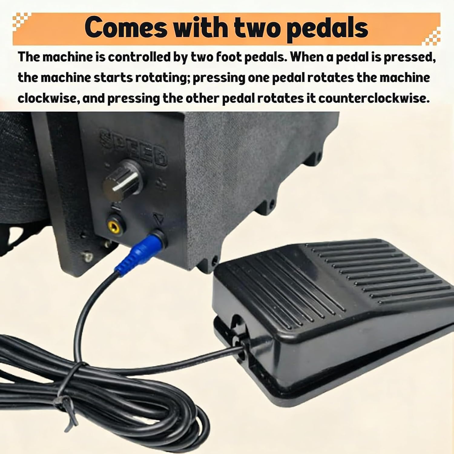 Electric Wool Combing Machine, Wool Fiber Drum Carding Machine, W/2 Foot Pedal Forward & Reverse, Fast Color Mixing, Combing, Spinning, for DIY Craft Make Felt Animals