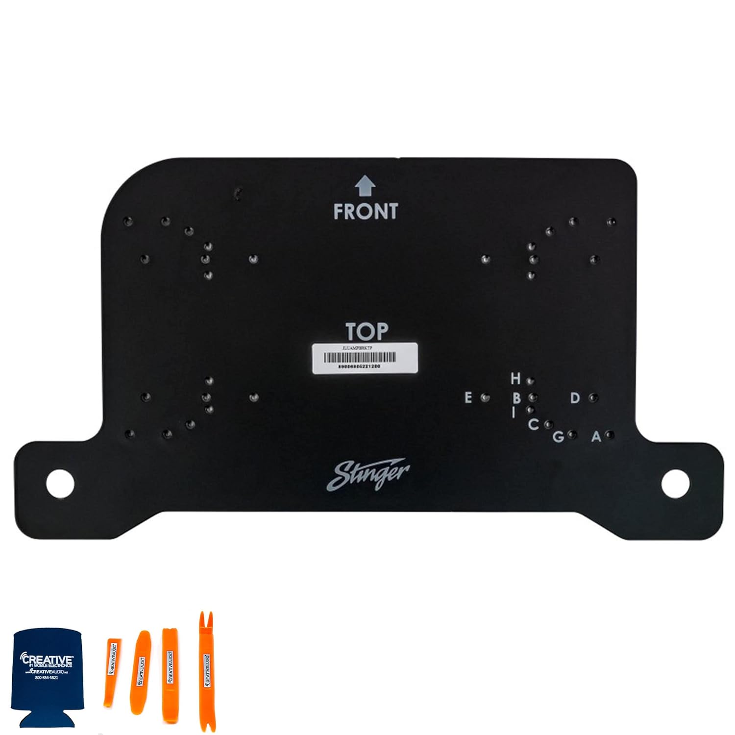 Stinger JLUAMPBRKTD Drivers Under Seat Amplifier Bracket with STXKJW4 Underseat Amplifier 4-Gauge Wiring Kit and Kicker KISLOC2 Line Out Converter Compatible with 2018-2022 Wrangler JL & 2020-2022