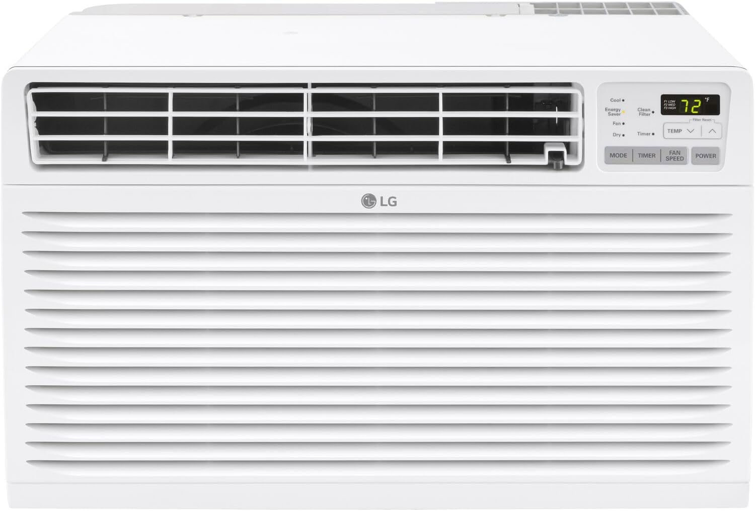 LG 11,800 BTU Through the Wall Air Conditioner, 115V, Cools up to 530 Sq. Ft. for Bedroom, Living Room, Apartment, with Remote, 3 Cool & Fan Speeds, Universal design fits most sleeves, White