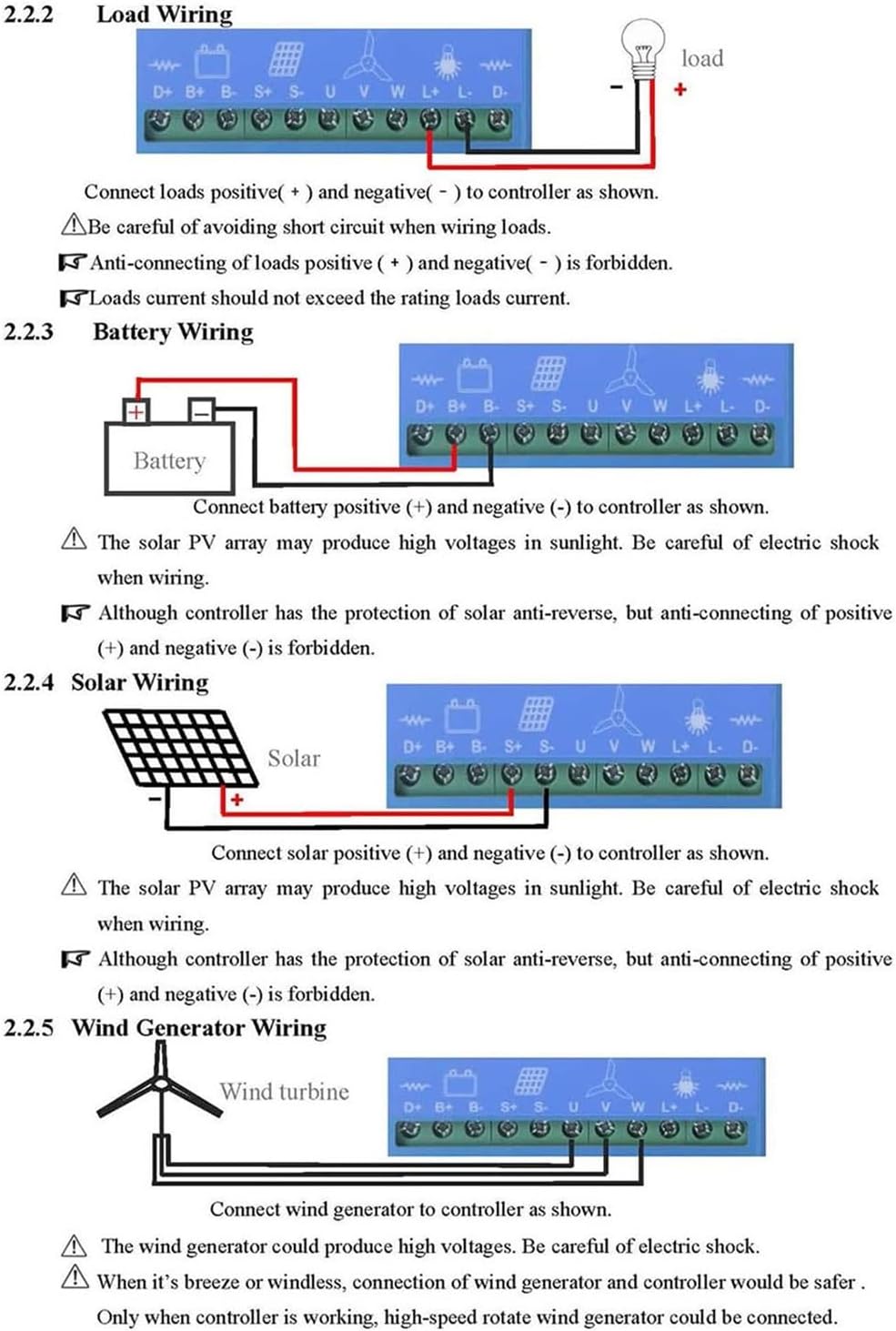 2000W-6000W MPPT Solar Charge Controller, 12V 24V 48VWind Solar Hybrid Charge Controller with Dump Load for Wind Turbine Generator Charger Battery(48v,6000W)