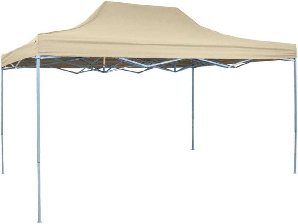 Foldable Tent Pop-Up 9.8'x14.8' Cream White,Spacious PopUp Party Tent for Outdoor Events and Sun Protection Outdoor Living, Patio Furniture & Accessories