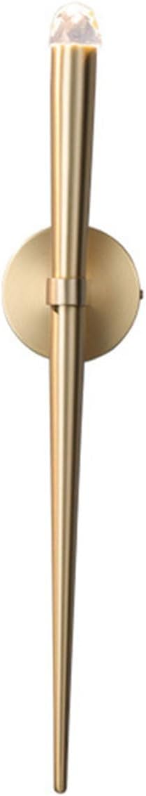 Wall Sconces All Copper Crystal Wall Sconce Postmodern Background Wall Lamp Creative Single Head Wall Mount Lighting Fixtures Decoration Living Room Bedroom Hallway Restaurant