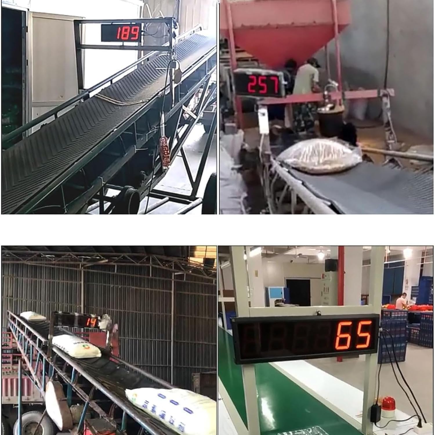 LED Red Display Digital Counter,4-Digit Digital Electronic Counter,0-9999 with Foot Pedal,Production Line Counting Screen, for Factories and Workshops, Airports Stations/Breeding Farm/Conveyor Belt