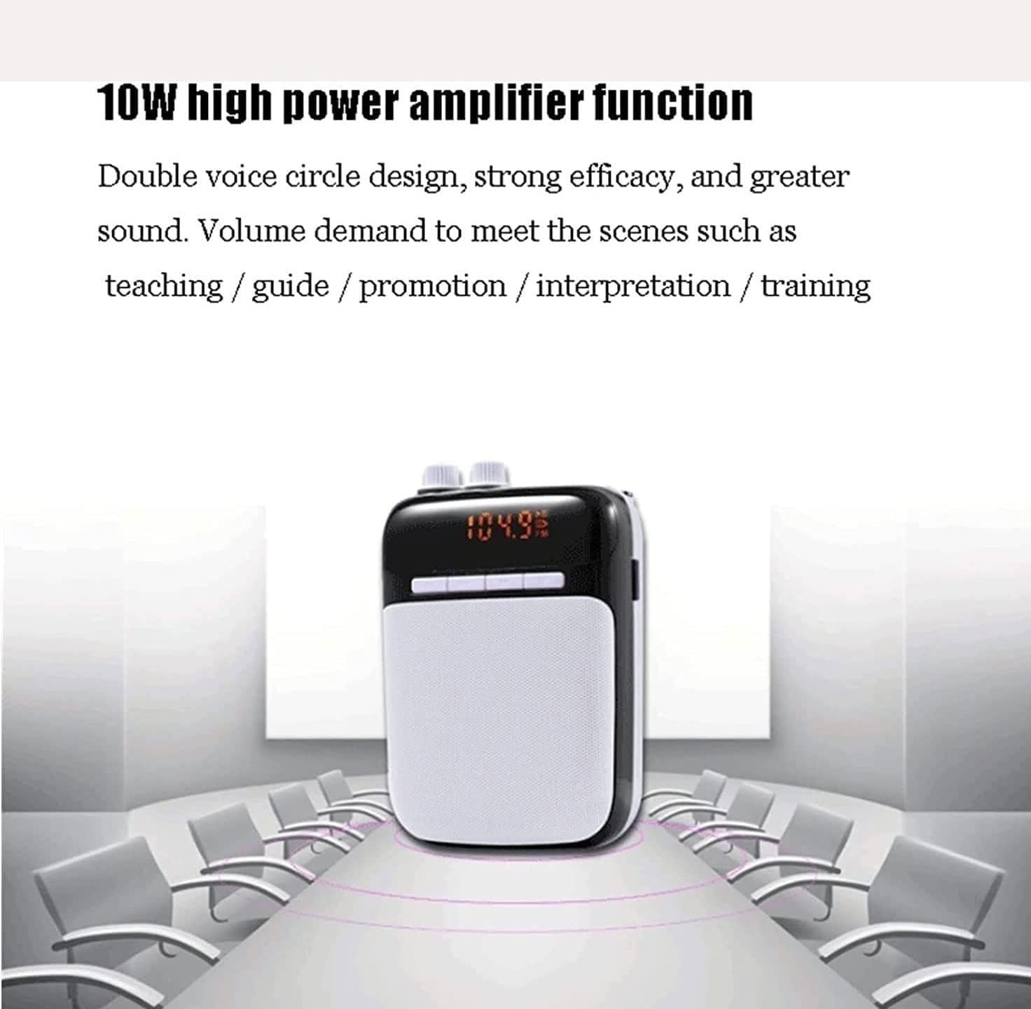 TOEWOE Portable Voice Amplifier for Teacher with Microphone Headset, Personal Speaker for Teachers, Tour Guide, Coaches, Classroom (Color : Pink)