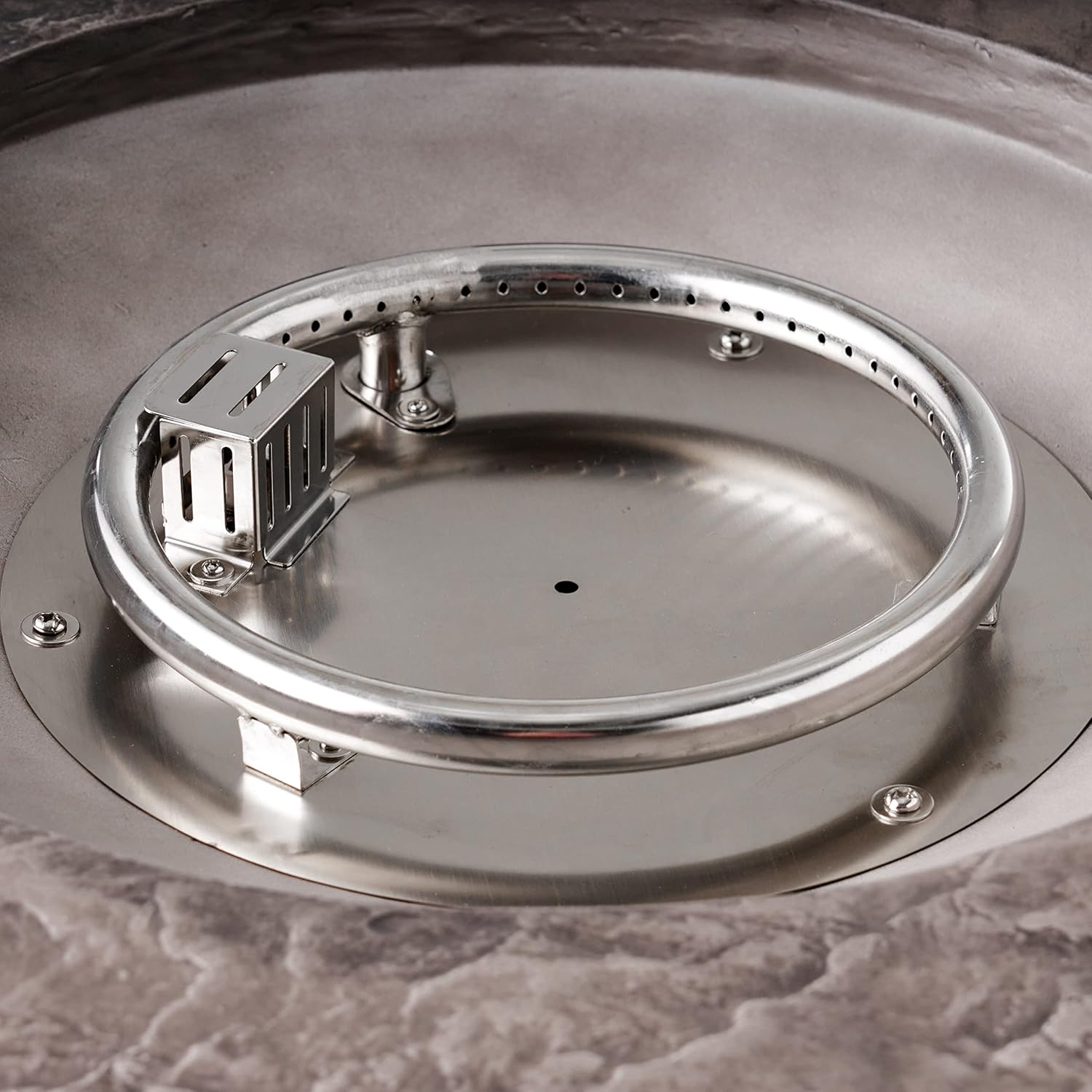 Christopher Knight Home Hoonah Circular MGO Fire Pit with Grey Top - 40,000 BTU, 32