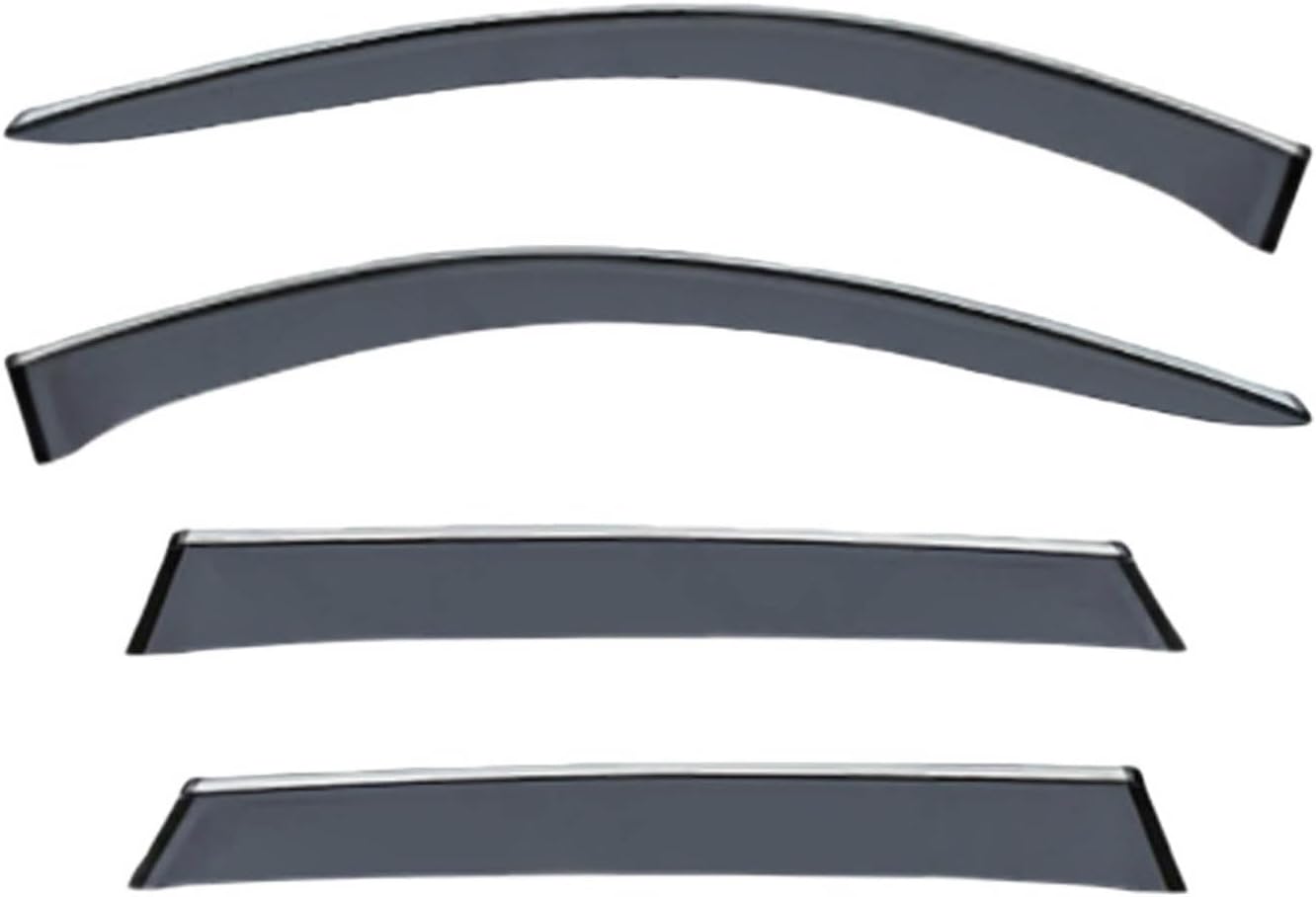 Window Deflectors for BMW X1 MK2-F48 2016-2021 Short Wheelbase, Sun Rain Guard Window Visors Vent Shades with Bright Stripes Car Accessories