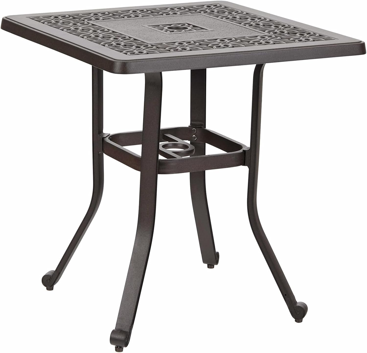 Sophia & William Cast Aluminium Patio Bistro Bar Table Square with 1.97