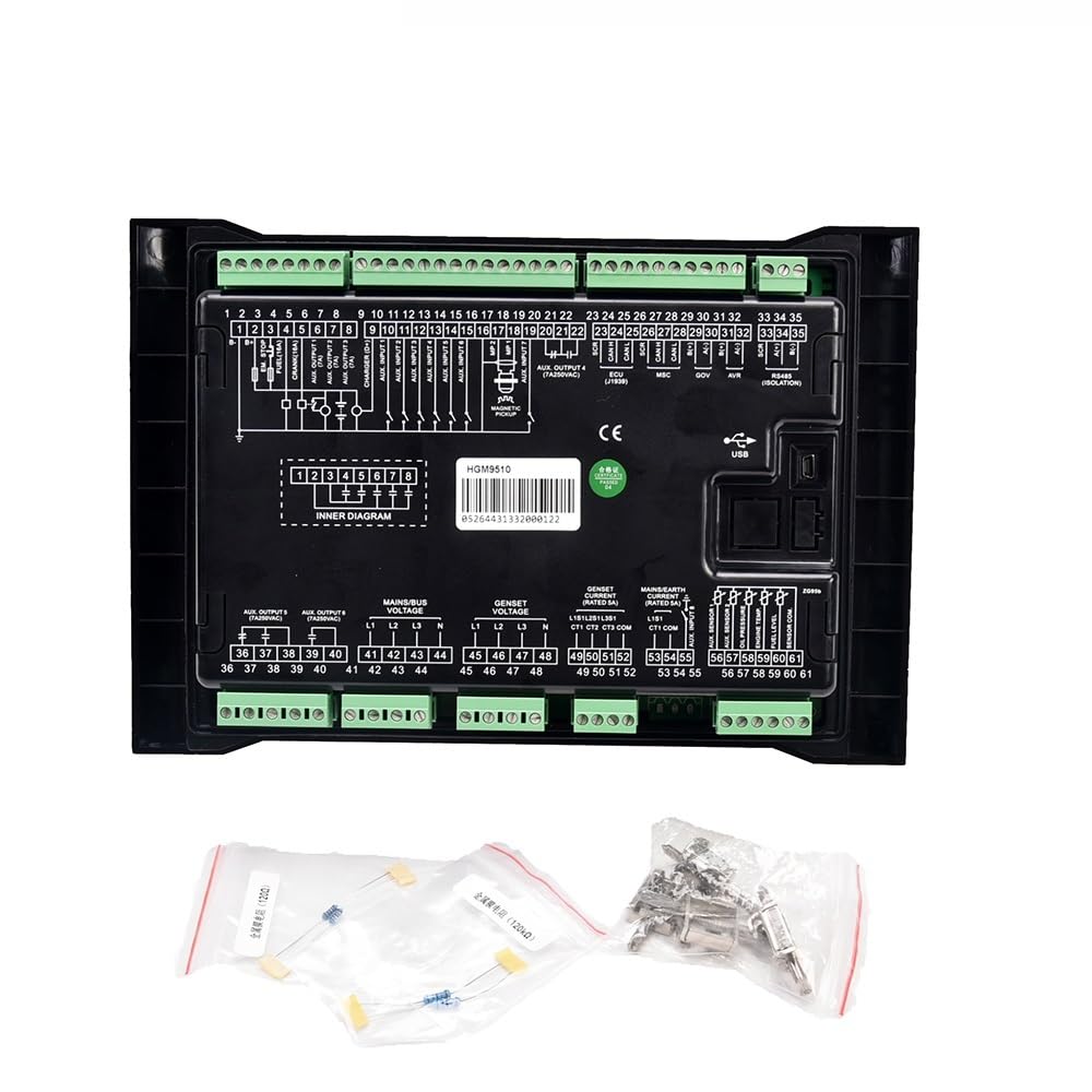 HGM9510 Auto Start-Stop Diesel Generator Parallel Controller Module 4.3-inch LCD Display Drive Control Panel(HGM9510 Original)