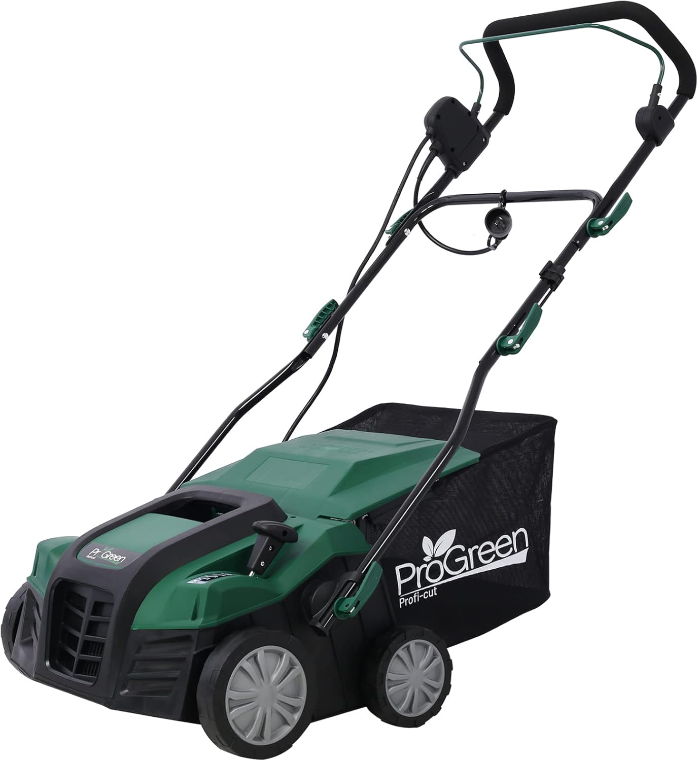 Garden Scarifier, 2-in-1 16INCH Dethatcher Scarifier,15 Amp Electric Lawn Dethatcher,Removable Collection Bag Extra Large 58QT