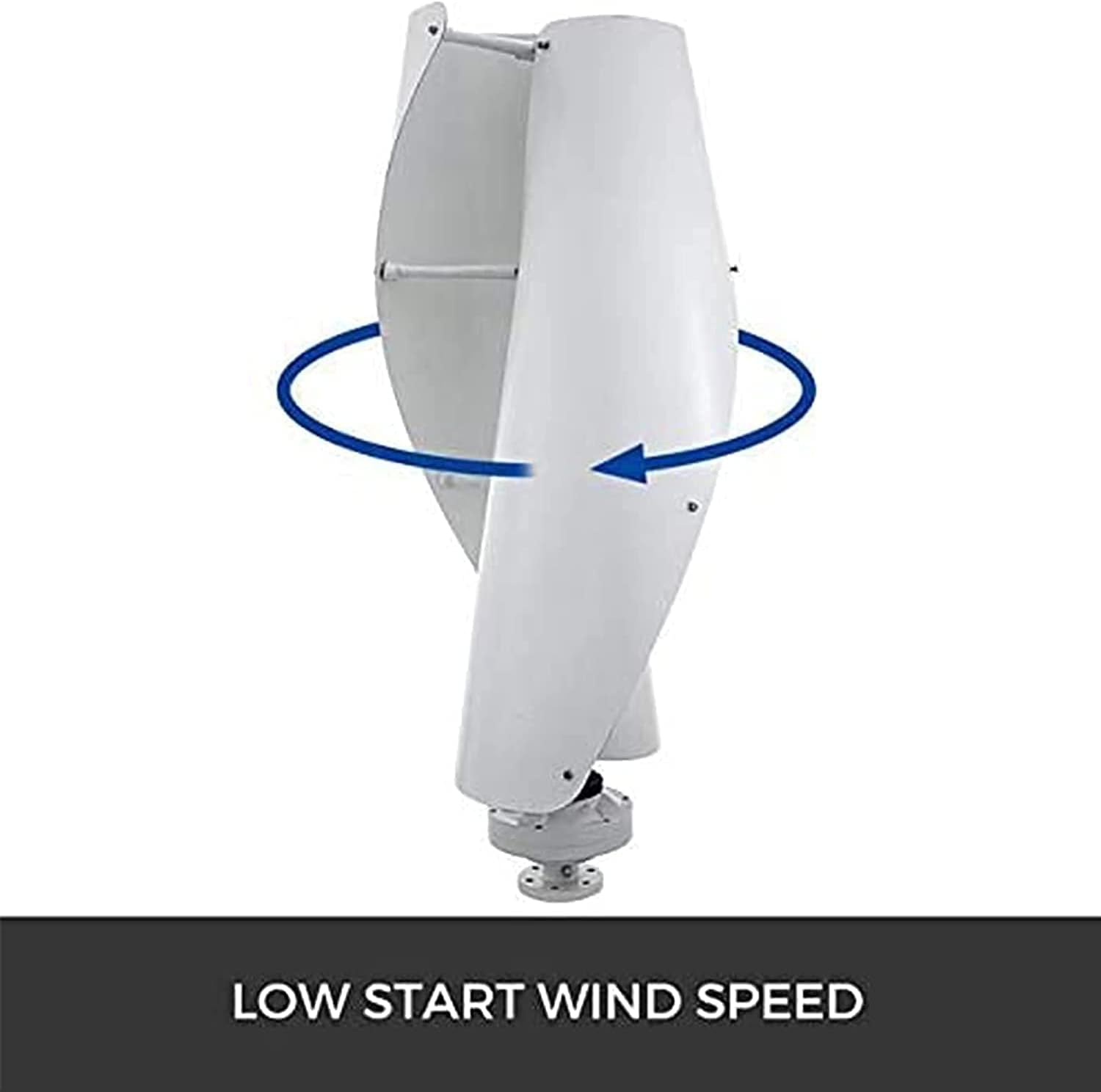 Wind Turbines, 8000 W Vertical Spiral Wind Turbine Generator, Helix Wind Turbine System with Controller for Marine, Garden Boat Hybrid Street Lantern