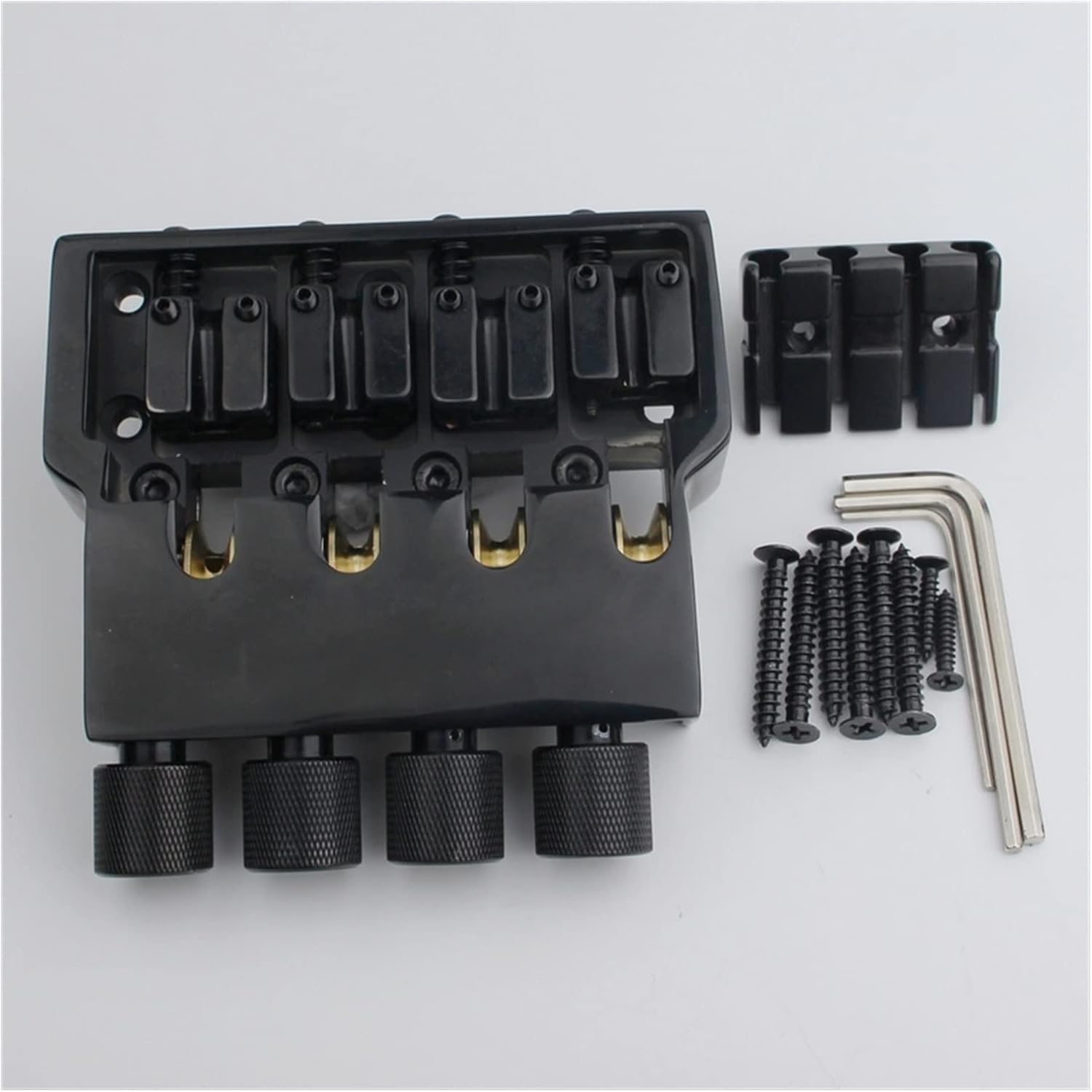 Black 4 String Headless Bass Bridge for Electric Guitar Electric Guitar Bridge