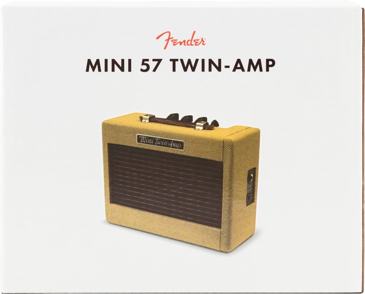 Fender Mini Deluxe Electric Guitar Amp, Portable Guitar Amp, 3 Watts, with 2-Year Warranty 7.48Dx11.42Wx3.54H Inches, Tweed