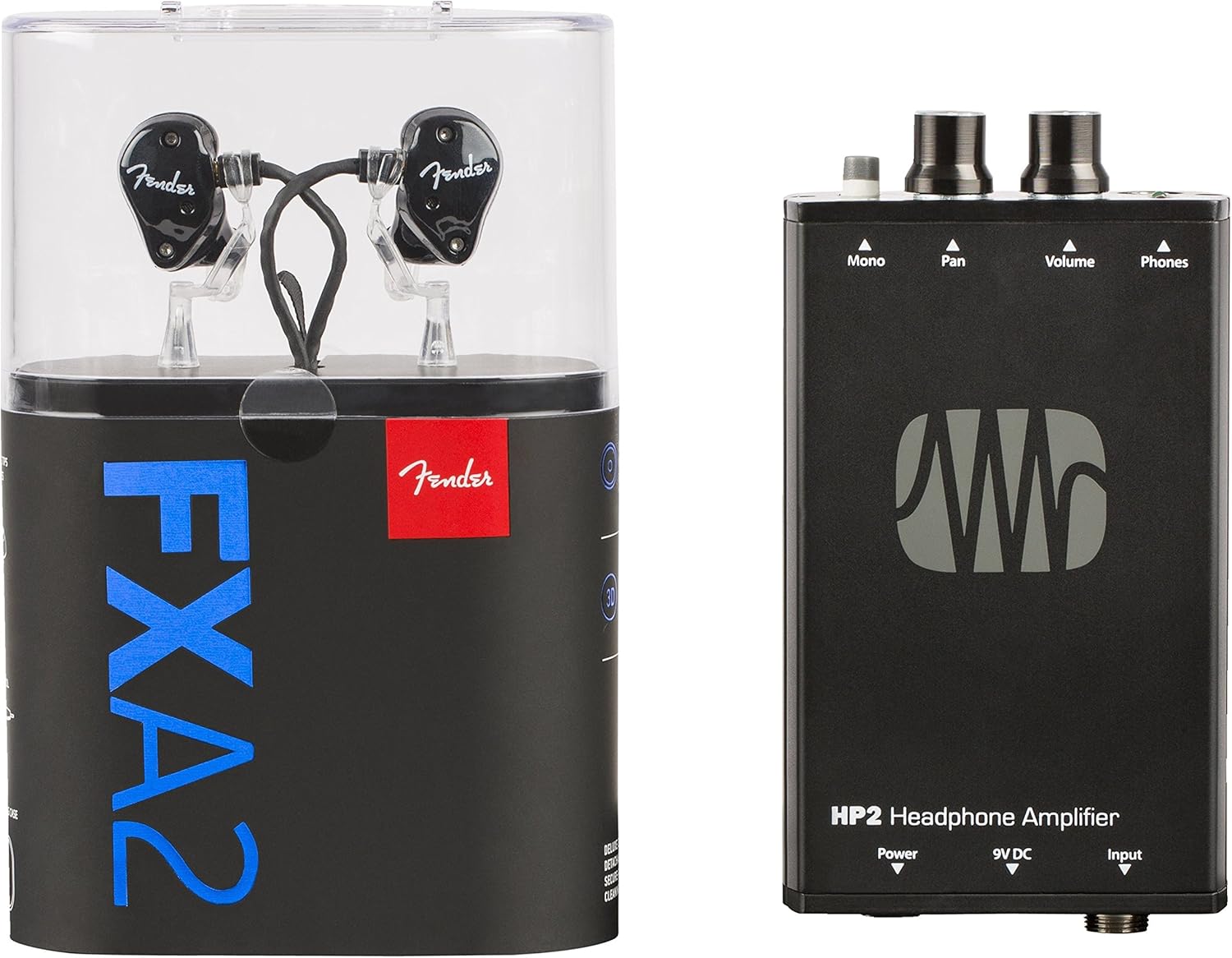 Fender MXA2 Bundle with FXA2 Pro In-Ear Monitors & PreSonus HP2 Headphone Amplifier