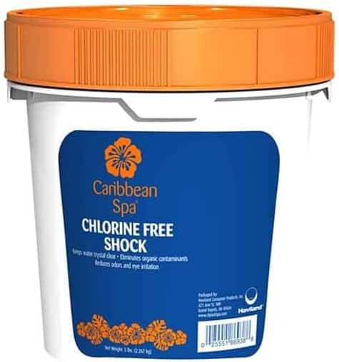 Caribbean Spa Fast-Dissolving Chlorine-Free Shock Oxidizer for Hot Tubs Presented by Pool Stuff Express (5Lb)