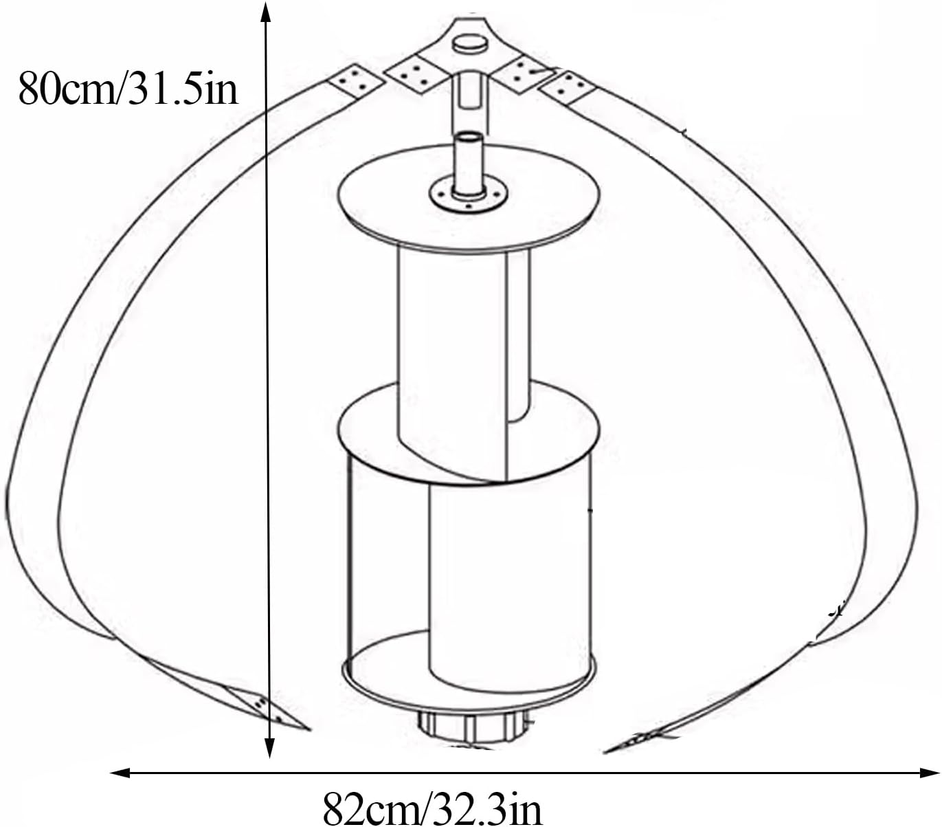Wind Turbines Generator Kit for Home Vertical Wind Turbines with Controller Three-Phase AC Permanent Magnet Synchronous Generator 12V 24V Wind Generator(100W 24V)