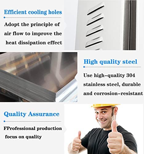 304 Outdoor Stainless Steel Electrical Box Enclosure, IP67 Waterproof Junction Box, Weatherproof Nema Enclosure Box, Wall-Mounted Project Boxes for Electronics with Insulation Mounting Plate