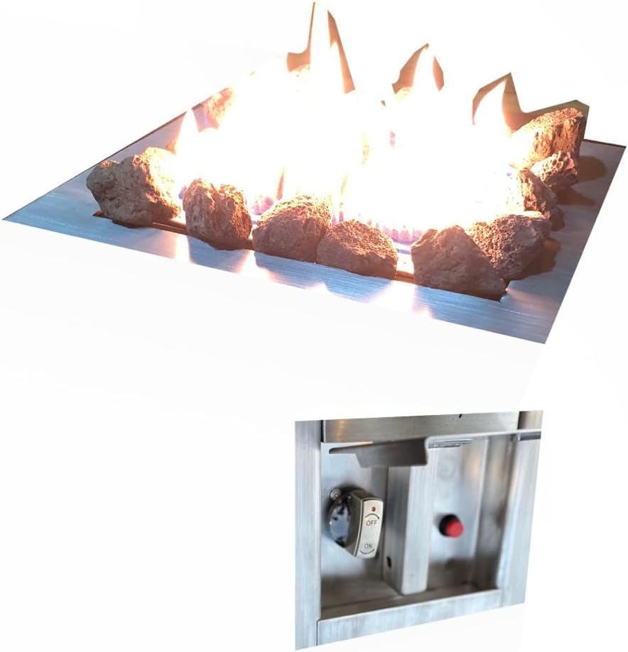 Lareira externa Pit FIRE + Pedras Vulcanicas