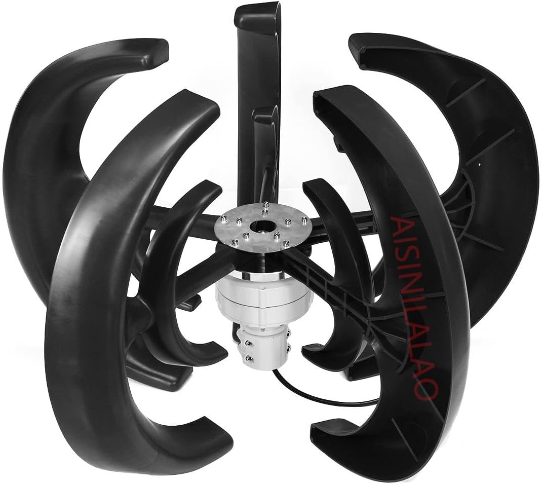 8000W 12V Vertical Wind Turbine Generator, with MPPT Controller 5 Blades Low Noise Vertical Wind Turbine Generator Kit for Farm & Home Use