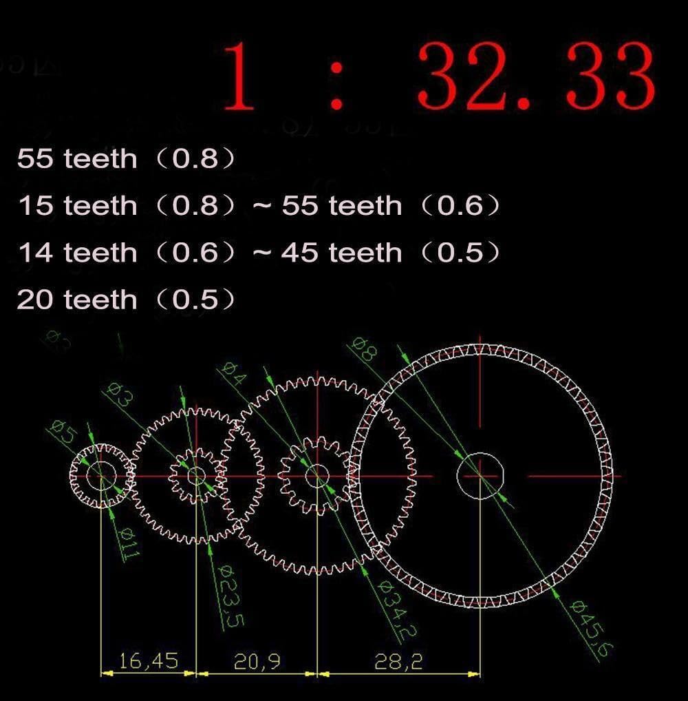 40W DC Generator Motor Permanent Magnet 12-24V Dual Purpose Wind Turbine W/Gears