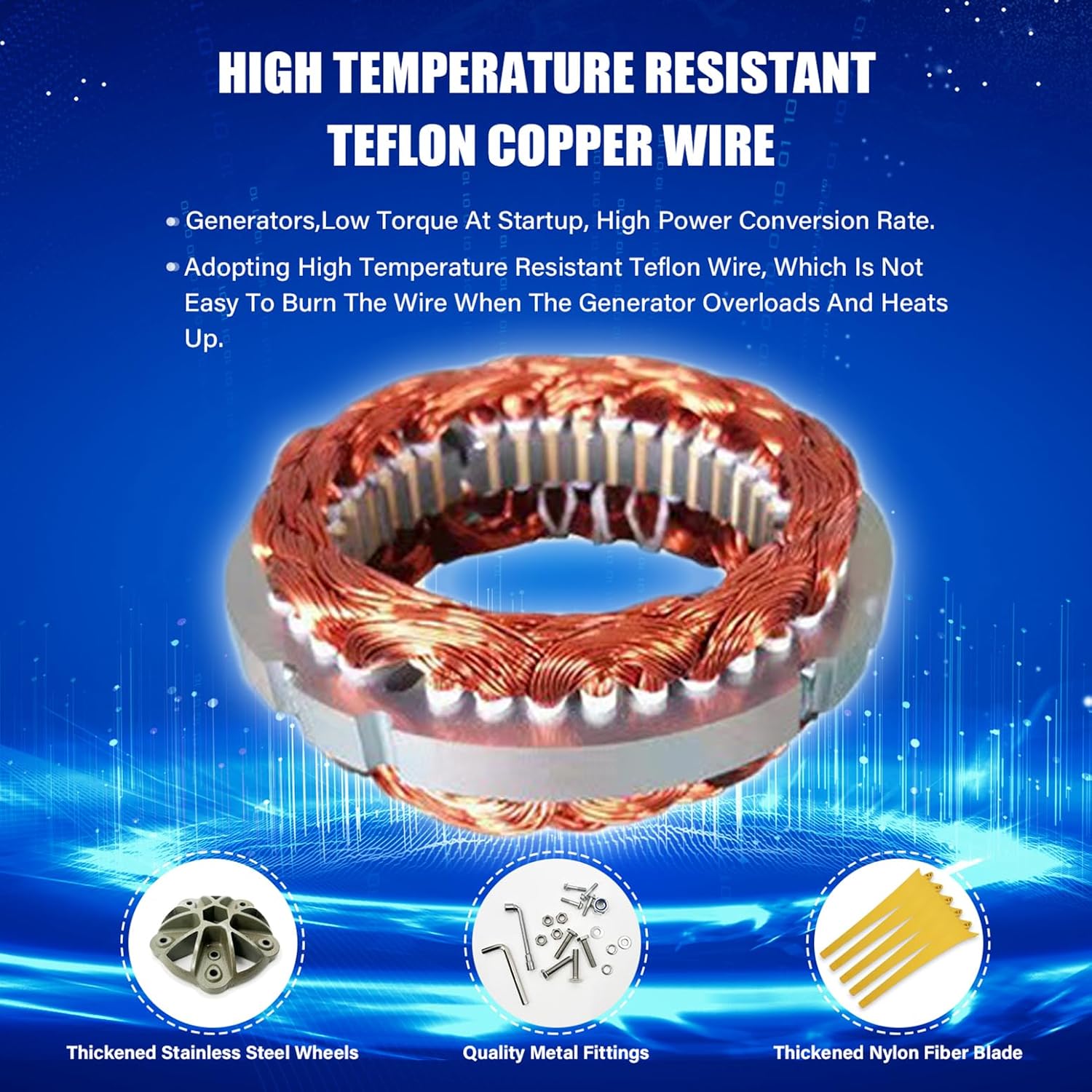 800W-1200W Wind Turbines Generator 12V / 24V / 48V Wind Generator with MPPT Controller and 5 Yellow Blades, Rated Wind Speed 13m/s, Windmill Generator Suit for Outdoors Garden Home,1200w,24V