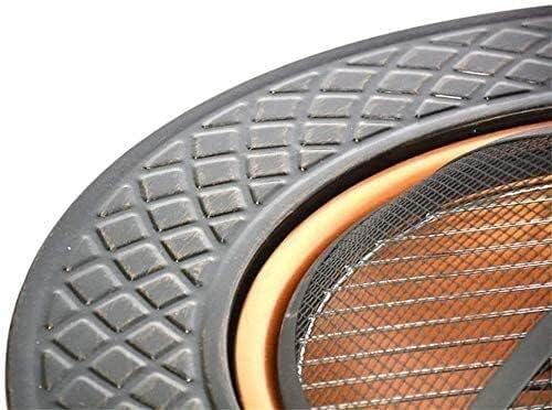 BBQ Grill Outdoor Fire Pits Outdoor Wood Burning 32'' Outdoor Fire Pit Metal Square Firepit Patio Stove Wood Burning BBQ Grill Fire Pit Bowl with Spark Screen Cover with Cover BBQ Cooking for Outside