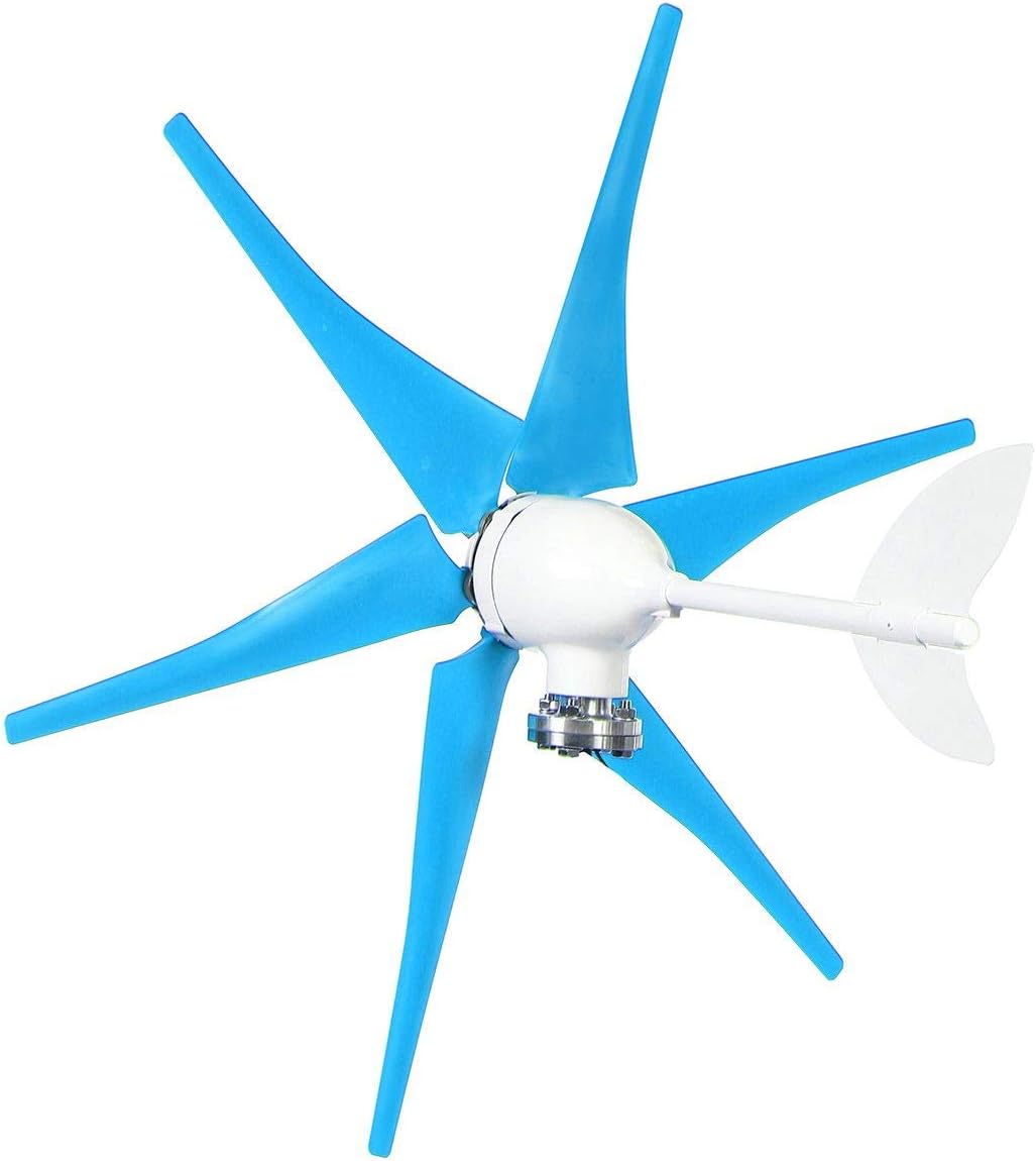 8000W 12V/24V 3/5/6 Blades Horizontal Wind Generator Wind Turbines Generator Windmill Energy Turbines Charge for Home Camping,6 Blades,12v