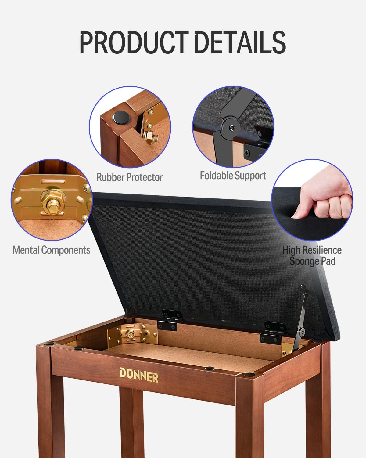 Donner DDP-200 Digital Piano 88 Key Weighted with Bench