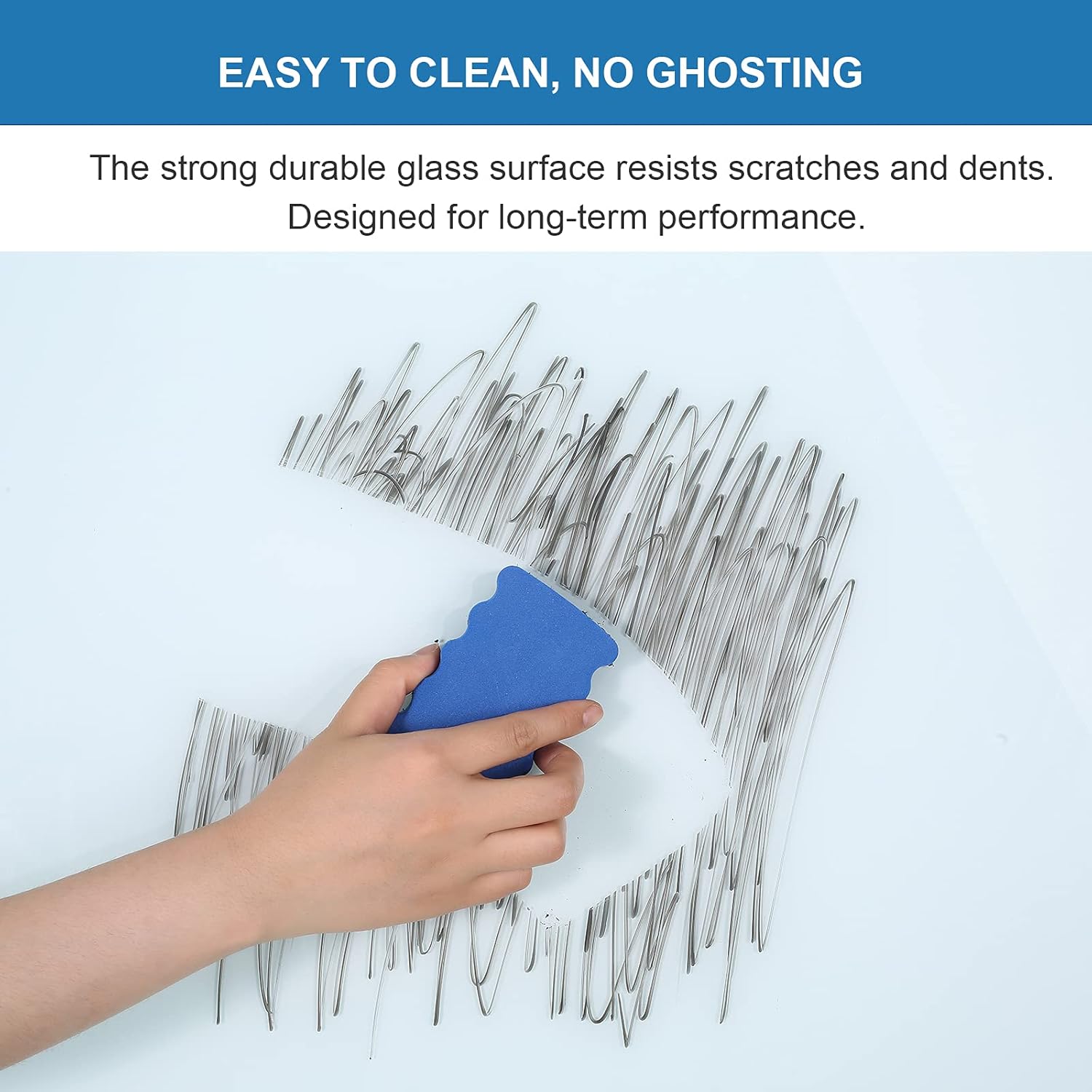 Glass Dry Erase Board - Magnetic Whiteboard with Frameless Mounting, Premium Tempered Glass Surface & Accessory Tray - Perfect for Office, Classroom, or Home (60