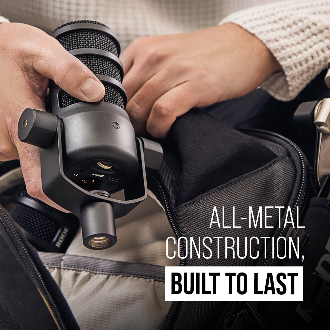 RØDE PodMic USB Versatile Dynamic Broadcast Microphone with XLR and USB Connectivity for Podcasting & DS2 Desktop Studio Arm for Microphones, Cameras, Smartphones, Lights and Other Accessories