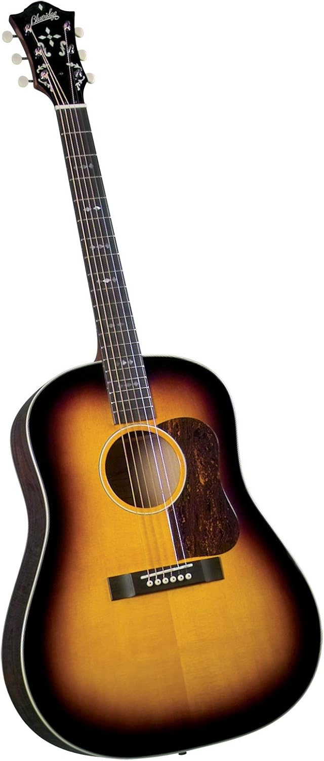 Blueridge BG-60 Contemporary Series Slope Shoulder Dreadnought Guitar – Solid Sitka Spruce Top, Santos Rosewood Body & Premium 14:1 Tuners