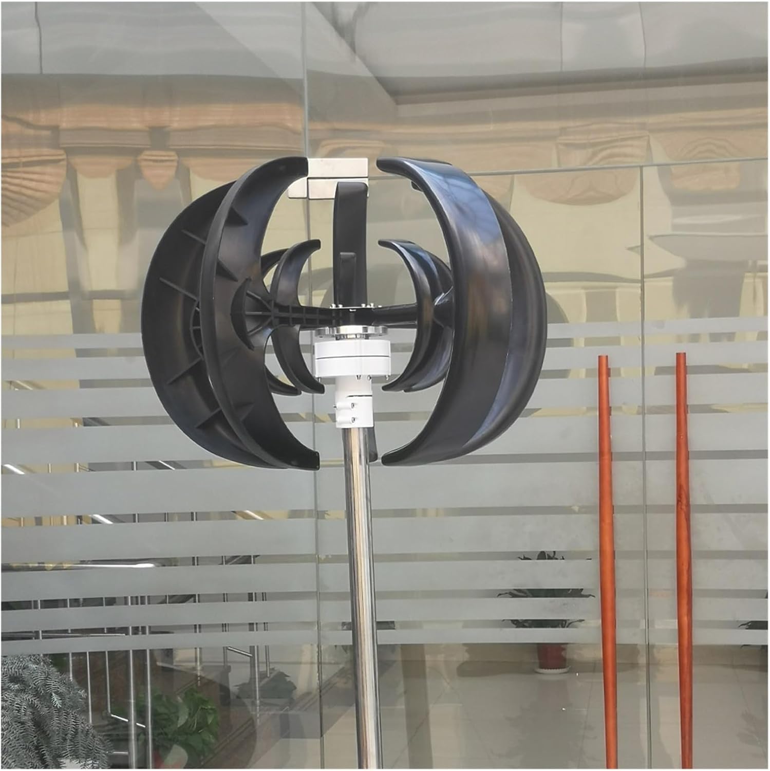 Vertical Wind Turbine 2000W 12V 24V 48V Permanent Magnet Generator with Mppt Controlle Low Starting Speed for Home(White,with MPPT Controller_12V)