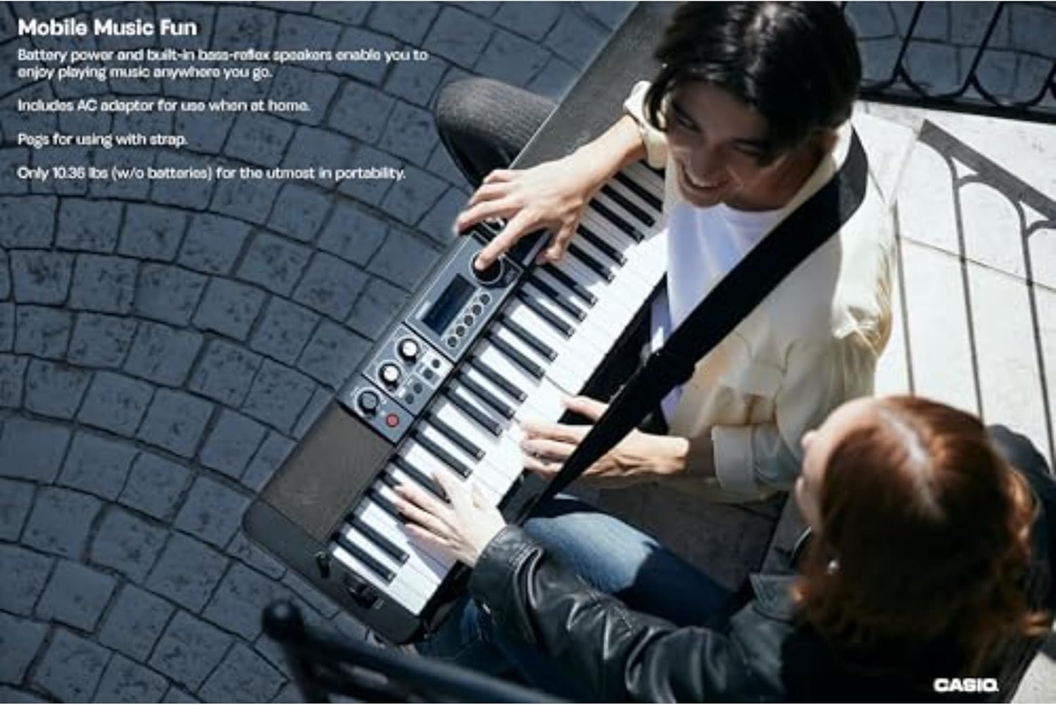 Casio Casiotone CT-S500 – 61-Key Touch-Responsive Portable Keyboard | 800 AiX Tones, DSP Effects, Bluetooth MIDI/Audio, 6-Track Recorder, USB, Line Outs, Casio Music Space App | Gig-Ready & Compact