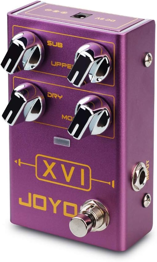 JOYO Octave Effect Pedal R-13 Bundle with Mono 6.35mm Guitar Pedal Amplifier Instrument Cable 15 Feet CM-12