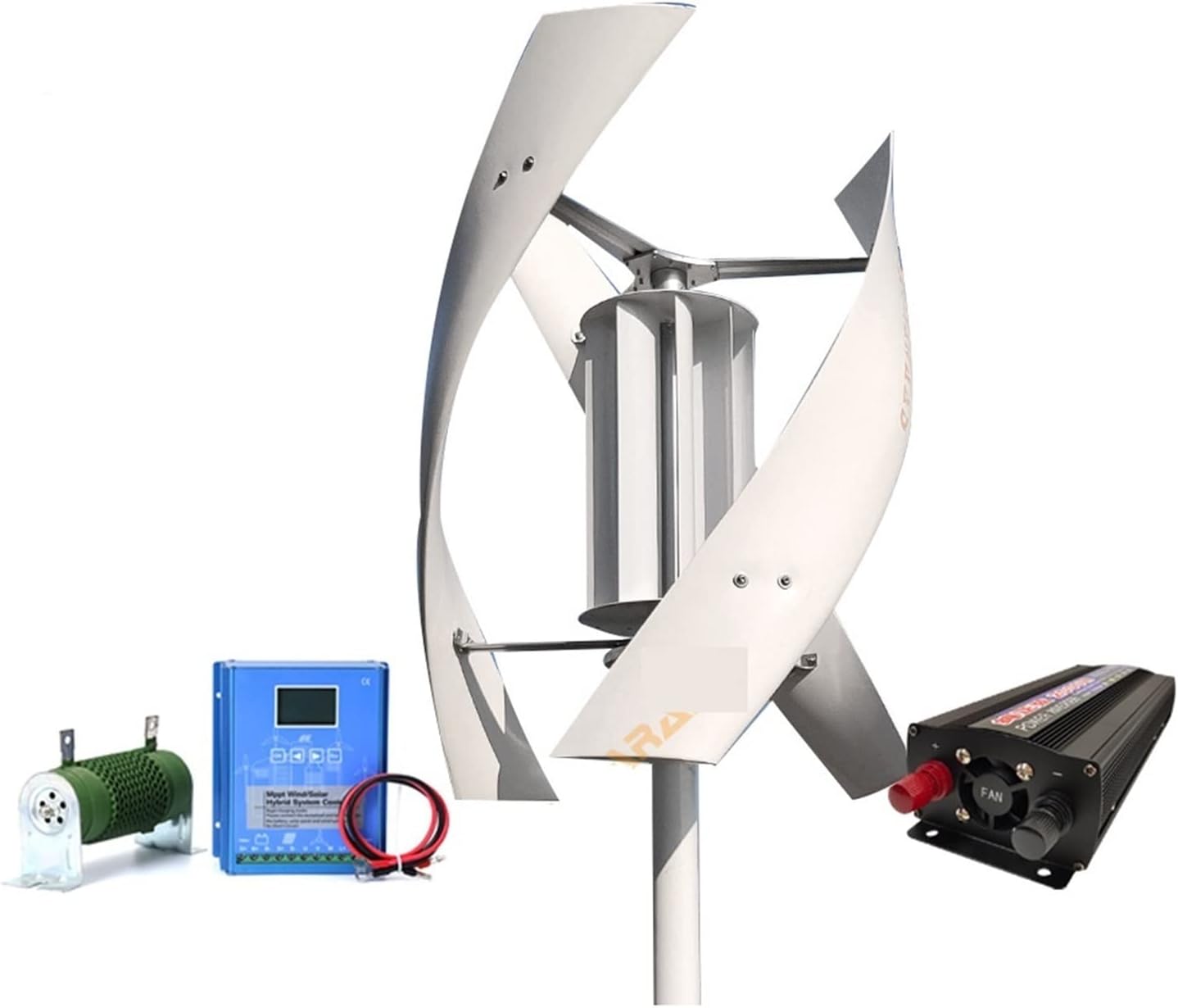 Wind Turbine 2000w Wind Turbine Generator 48v Alternative Energy Generator 220v AC Output Household Complete Kit With Controller Inverter (Color : Turbine Only, Size : WHITE_48V_2000W)