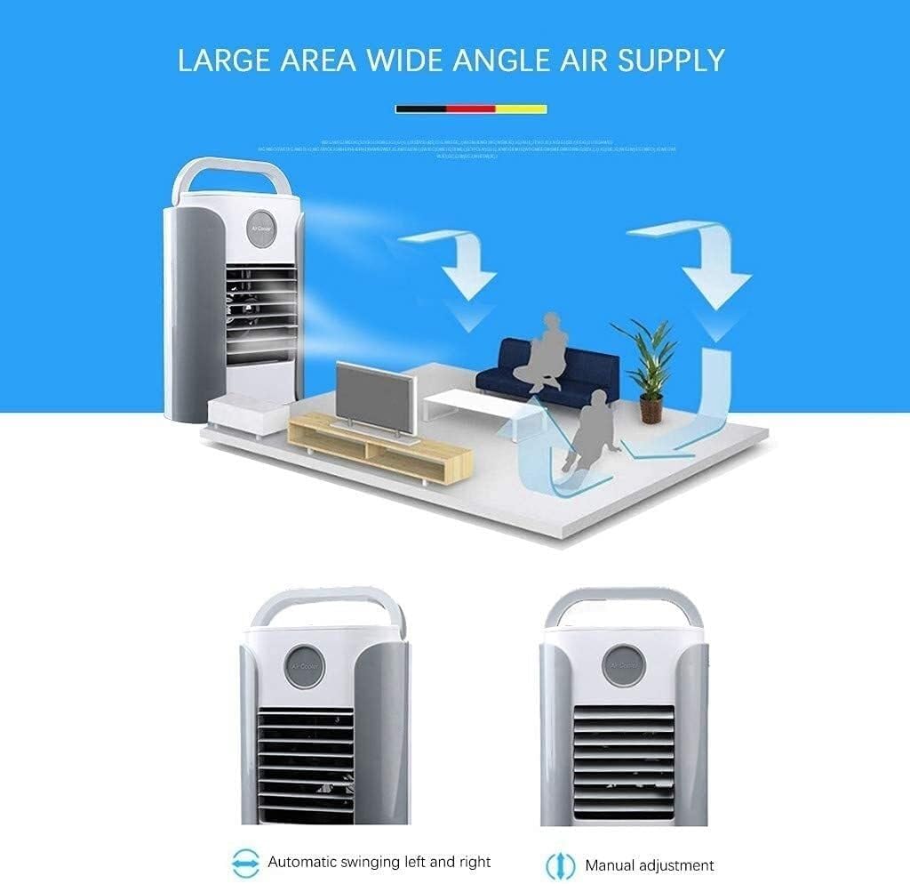 Mini Air Cooler, Portable Mini Air Condition, Personal Air Purifier USB Charging Air Conditioner Fan Refrigerator Air Cooler Nano Fan(Gray)
