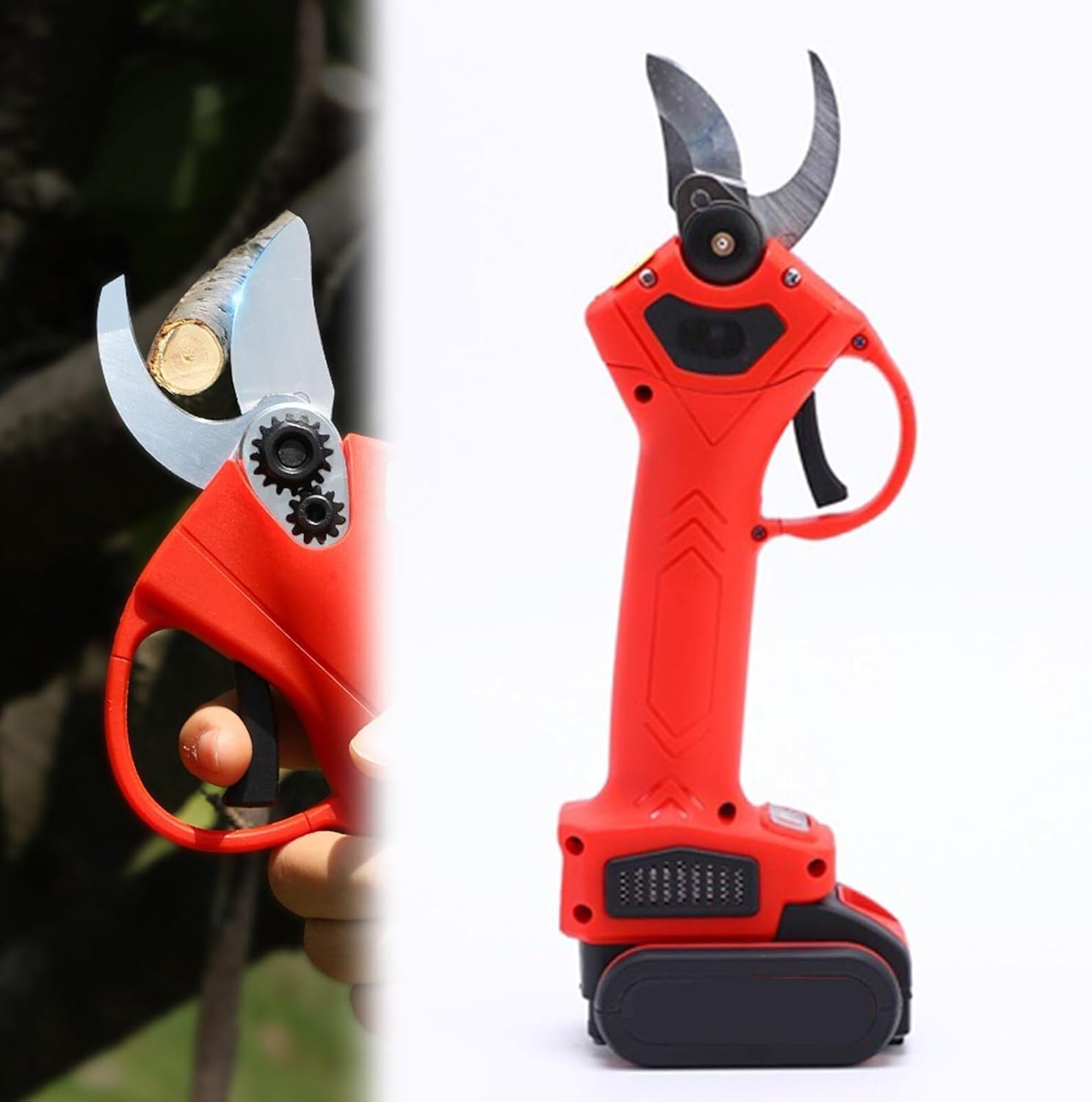 Electric Pruning Shears,Battery Powered Garden Tree Pruner with Brushless Motor, Adjustable Cutting Diameter,Suitable for Orchards,Farms (B)