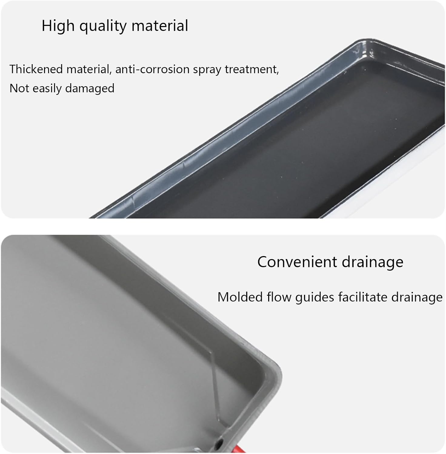 Air Conditioner drip pan Generic AC Drip Pan with Drain Portable for:Air Conditioner Outdoor Unit(201x24cm/79.1x9.4in)