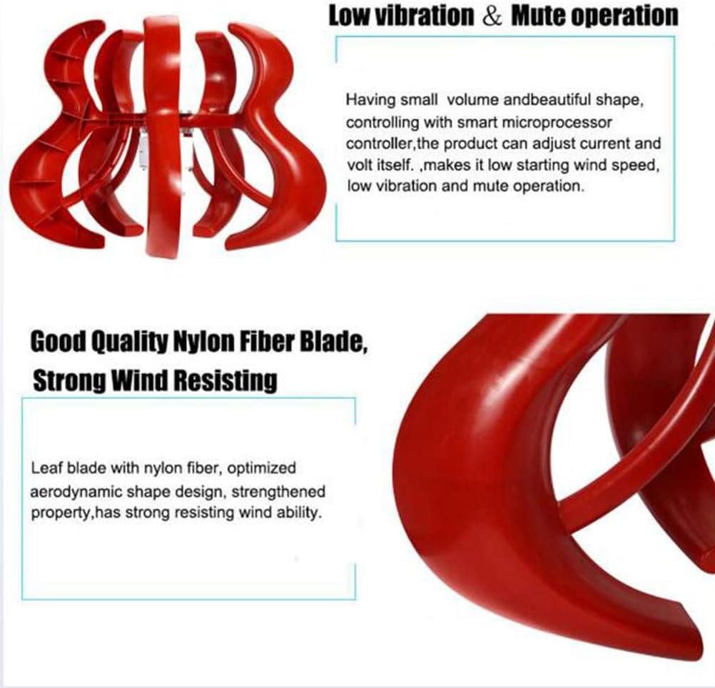 3 Phase AC Permanent Magnet Wind Generator Kit 10000W 12V/24V/48V/220V 4 Blade Wind Vertical Axis Generator with Controller for Outdoor