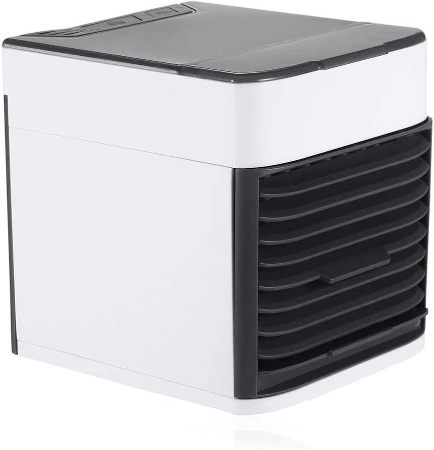 Air Cooler Portable Mobile Air Conditioner 3 in 1 Evaporative Coolers Humidifier Purifier with USB 3 Speeds Desktop Cooling Fan for Office Home Dorm Travel